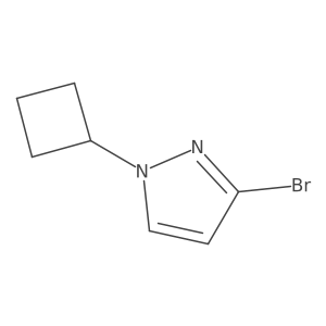 3-bromo-1-cyclobutyl-1H-pyrazole结构式