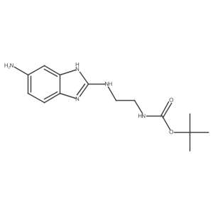 tert-Butyl (2-((6-amino-1H-benzo[d]imidazol-2-yl)amino)ethyl)carbamate结构式