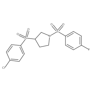 3-(4-Chlorobenzenesulfonyl)-1-(4-fluorobenzenesulfonyl)pyrrolidine结构式