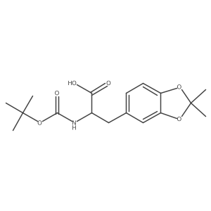 2-(Tert-butoxycarbonylamino)-3-(2,2-dimethyl-1,3-benzodioxol-5-yl)propanoic acid结构式