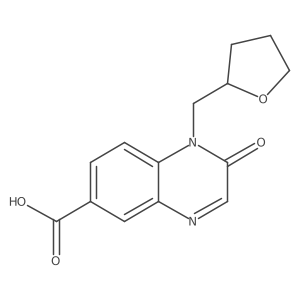 2-Oxo-1-((tetrahydrofuran-2-yl)methyl)-1,2-dihydroquinoxaline-6-carboxylic acid Structure