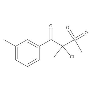 2-Chloro-2-(methylsulfonyl)-1-(m-tolyl)propan-1-one Structure
