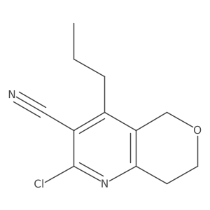 2-Chloro-4-propyl-7,8-dihydro-5H-pyrano[4,3-b]pyridine-3-carbonitrile结构式