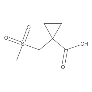 1-((Methylsulfonyl)methyl)cyclopropane-1-carboxylic acid Structure