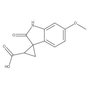 6'-Methoxy-2'-oxo-1',2'-dihydrospiro[cyclopropane-1,3'-indole]-2-carboxylic acid Structure