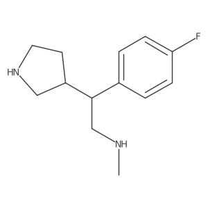 3-Pyrrolidineethanamine, I(2)-(4-fluorophenyl)-N-methyl- Structure