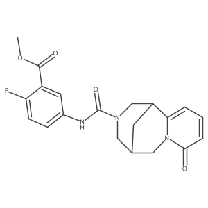 methyl 2-fluoro-5-{[(8-oxo-1,5,6,8-tetrahydro-2H-1,5-methanopyrido[1,2-a][1,5]diazocin-3(4H)-yl)carbonyl]amino}benzoate结构式