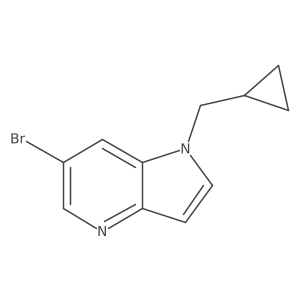 6-bromo-1-(cyclopropylmethyl)-1H-pyrrolo[3,2-b]pyridine结构式