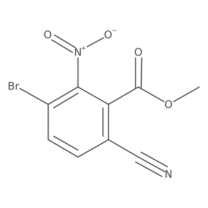 Methyl 3-bromo-6-cyano-2-nitrobenzoate结构式
