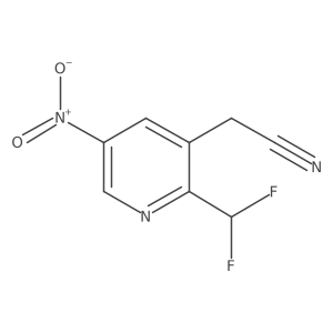 2-(Difluoromethyl)-5-nitropyridine-3-acetonitrile Structure