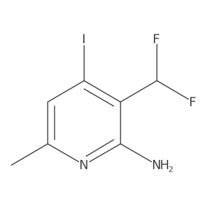 3-(Difluoromethyl)-4-iodo-6-methylpyridin-2-amine结构式