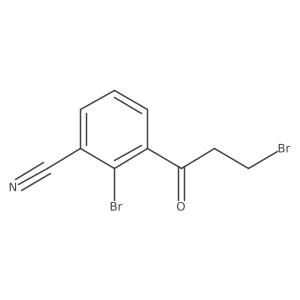 Benzonitrile, 2-bromo-3-(3-bromo-1-oxopropyl)- Structure