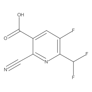 2-Cyano-6-(difluoromethyl)-5-fluoronicotinic acid结构式
