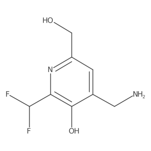 4-(Aminomethyl)-2-(difluoromethyl)-6-(hydroxymethyl)pyridin-3-ol Structure