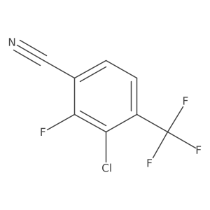 3-Chloro-2-fluoro-4-(trifluoromethyl)benzonitrile结构式
