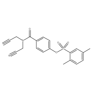 4-[(Cyanomethyl)(prop-2-yn-1-yl)carbamoyl]phenyl 2,5-dimethylbenzene-1-sulfonate Structure