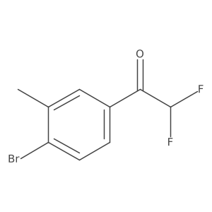 1-(4-Bromo-3-methylphenyl)-2,2-difluoroethanone结构式