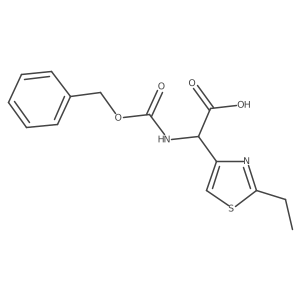 2-{[(Benzyloxy)carbonyl]amino}-2-(2-ethyl-1,3-thiazol-4-yl)acetic acid Structure