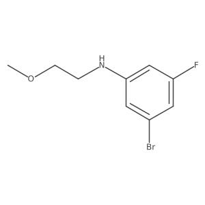 3-Bromo-5-fluoro-N-(2-methoxyethyl)aniline结构式