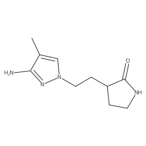 3-[2-(3-amino-4-methyl-1H-pyrazol-1-yl)ethyl]pyrrolidin-2-one Structure