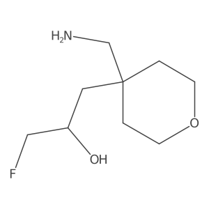 1-[4-(Aminomethyl)oxan-4-yl]-3-fluoropropan-2-ol结构式