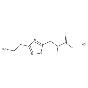 N-((3-(2-aminoethyl)-1,2,4-oxadiazol-5-yl)methyl)-N-methylacetamide hydrochloride Structure
