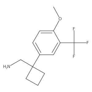 {1-[4-Methoxy-3-(trifluoromethyl)phenyl]cyclobutyl}methanamine结构式