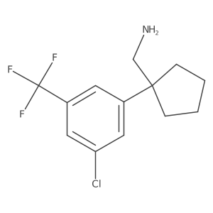 1-[3-Chloro-5-(trifluoromethyl)phenyl]cyclopentanemethanamine结构式