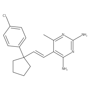 5-[2-[1-(4-Chlorophenyl)cyclopentyl]ethenyl]-6-methyl-2,4-pyrimidinediamine Structure