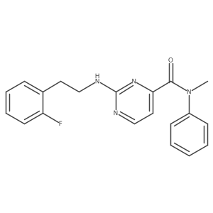 4-Pyrimidinecarboxamide, 2-[[2-(2-fluorophenyl)ethyl]amino]-N-methyl-N-phenyl-结构式