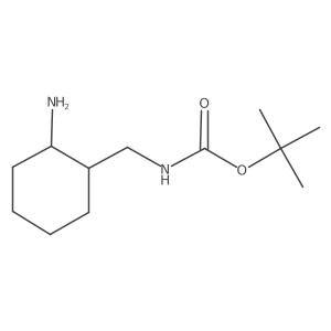 Tert-butyl N-[[(1S,2S)-2-aminocyclohexyl]methyl]carbamate结构式