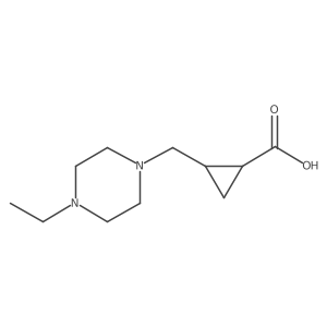 2-[(4-Ethylpiperazin-1-yl)methyl]cyclopropane-1-carboxylic acid结构式