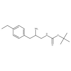 tert-butyl N-[2-amino-3-(4-ethylphenyl)propyl]carbamate结构式