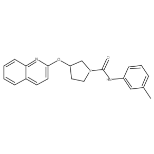 3-(quinolin-2-yloxy)-N-(m-tolyl)pyrrolidine-1-carboxamide结构式