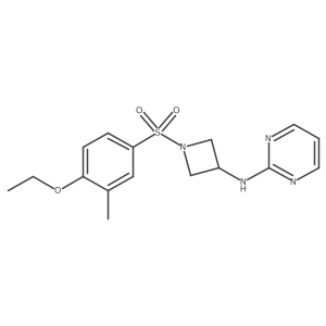 N-(1-((4-ethoxy-3-methylphenyl)sulfonyl)azetidin-3-yl)pyrimidin-2-amine Structure