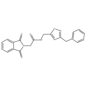 N-((3-benzyl-1,2,4-oxadiazol-5-yl)methyl)-2-(1,3-dioxoisoindolin-2-yl)acetamide结构式