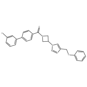 (3'-chloro-[1,1'-biphenyl]-4-yl)(3-(4-(phenoxymethyl)-1H-1,2,3-triazol-1-yl)azetidin-1-yl)methanone结构式