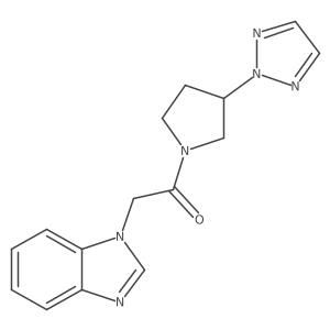 1-(3-(2H-1,2,3-triazol-2-yl)pyrrolidin-1-yl)-2-(1H-benzo[d]imidazol-1-yl)ethanone Structure