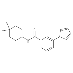 N-(4,4-difluorocyclohexyl)-3-(1H-pyrazol-1-yl)benzamide Structure