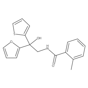 N-(2-(furan-2-yl)-2-hydroxy-2-(thiophen-2-yl)ethyl)-2-methylbenzamide Structure