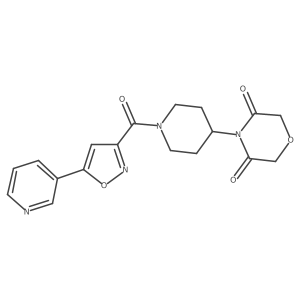 4-(1-(5-(Pyridin-3-yl)isoxazole-3-carbonyl)piperidin-4-yl)morpholine-3,5-dione Structure