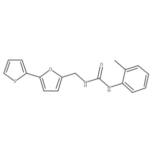 1-((5-(Thiophen-2-yl)furan-2-yl)methyl)-3-(o-tolyl)urea结构式