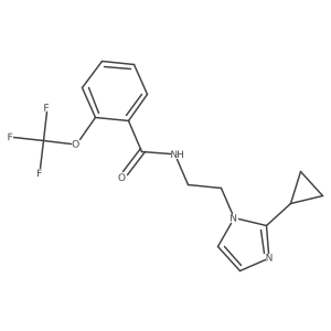 N-(2-(2-cyclopropyl-1H-imidazol-1-yl)ethyl)-2-(trifluoromethoxy)benzamide结构式