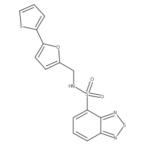 N-((5-(thiophen-2-yl)furan-2-yl)methyl)benzo[c][1,2,5]thiadiazole-4-sulfonamide结构式