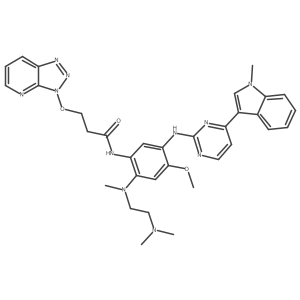 3-((3H-[1,2,3]Triazolo[4,5-b]pyridin-3-yl)oxy)-N-(2-((2-(dimethylamino)ethyl)(methyl)amino)-4-methoxy-5-((4-(1-methyl-1H-indol-3-yl)pyrimidin-2-yl)amino)phenyl)propanamide Structure