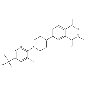 5-{4-[3-chloro-5-(trifluoromethyl)pyridin-2-yl]piperazin-1-yl}-N-methyl-2-nitrobenzamide Structure