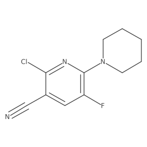 2-Chloro-5-fluoro-6-(piperidin-1-yl)nicotinonitrile Structure