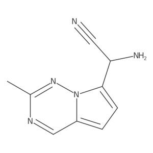 2-Amino-2-(2-methylpyrrolo[2,1-f][1,2,4]triazin-7-yl)acetonitrile Structure