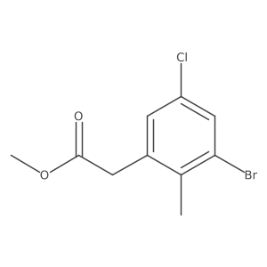 Methyl 2-(3-bromo-5-chloro-2-methylphenyl)acetate结构式