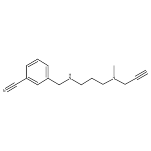 3-[({3-[Methyl(prop-2-yn-1-yl)amino]propyl}amino)methyl]benzonitrile结构式
